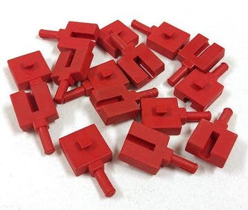 Vintage Fischertechnik wielas, rood, 15 stuks, Verzenden, Nieuw