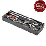 Doppenset - Ratelsleutelset 25 delig - 1/2  incl., Doe-het-zelf en Bouw, Ophalen of Verzenden, Nieuw