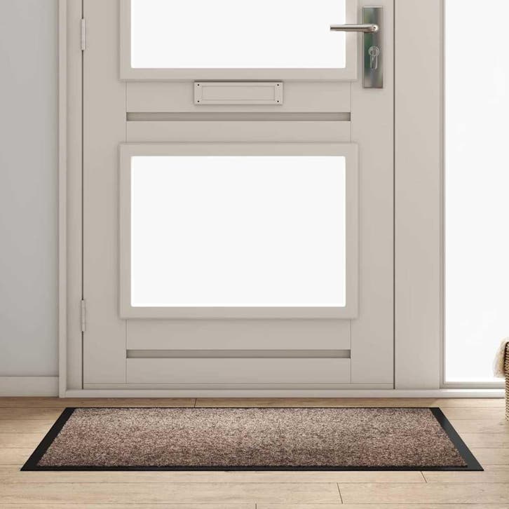 vidaXL Deurmat Beige 60 x 40 x 1.2 cm Teddy Stof, Tuin en Terras, Deurmatten, Nieuw, Verzenden