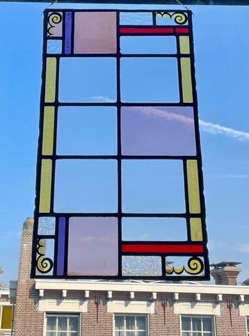 Glas-in-loodraam - 1930-1940, Antiek en Kunst