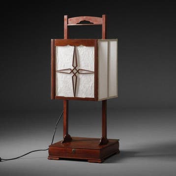 Papieromhulde tempellantaarn  (andon) - Washi-papier,
