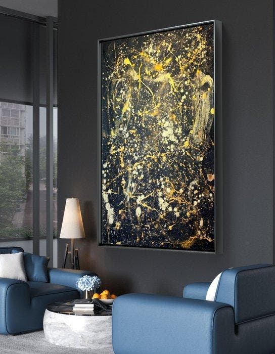 Irena Lenartowicz - Composition with Gold - XXL, Antiek en Kunst, Kunst | Schilderijen | Modern