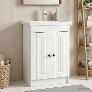 vidaXL Badkamer onder Wastafel Kast Wit 78,5 x 37,5 x 81 cm, Verzenden