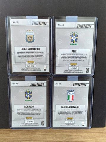 Panini Instant World Cup Lot Champions - Maradona Pele