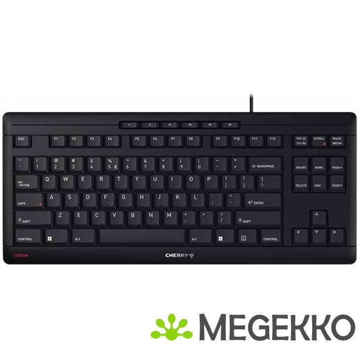 Cherry Stream TKL Zwart, Computers en Software, Toetsenborden, Nieuw, Verzenden