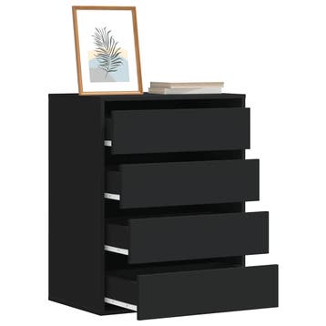 vidaXL Ladekast 60x41x76 cm bewerkt hout zwart, Verzenden, Nieuw