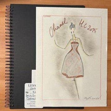 Karl Lagerfeld (1938-2019) - Signed Fashion Sketch & Atelier