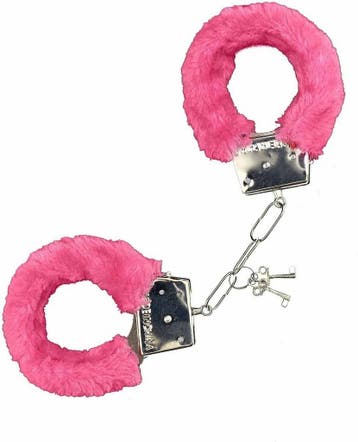 Handboeien Roze Fluweel, Verzenden, Nieuw