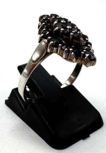 Zonder minimumprijs - Ring Zilver - Granaat