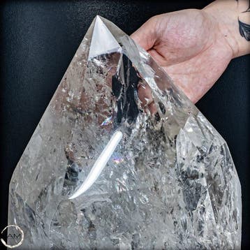 Zeer zeldzaam Lemurisch Kwarts Crystal op stand, Brazilië-