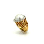 Ring - 18 karaat Geel goud - 0.15ct. tw. Diamant, Nieuw