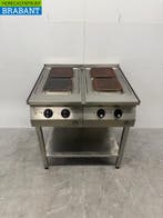 RVS MKN 4 Pits Elektrisch Fornuis 2 x 400V 80 cm Horeca, Ophalen of Verzenden