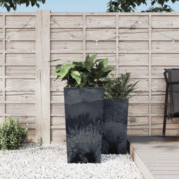 vidaXL Plantenbak met uitneembare bak beton-look 21/49 L PP, Verzenden, Nieuw