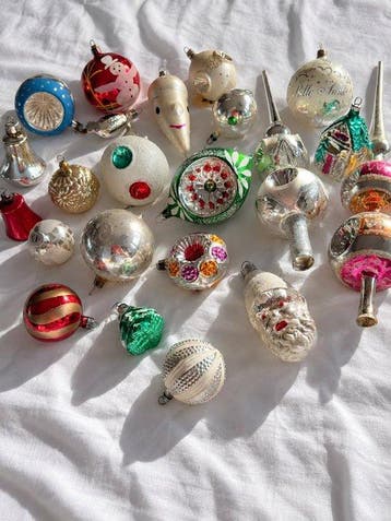 Kerstdecoratie - vershillende - Glas, Metaal - 2 pieken 20, Diversen, Nieuw