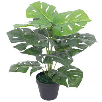 vidaXL Kunstplant met pot monstera 45 cm groen, Verzenden