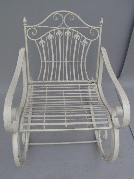 Tuinmeubelset - Gietijzer - Schommelstoel, Antiquités & Art, Curiosités & Brocante