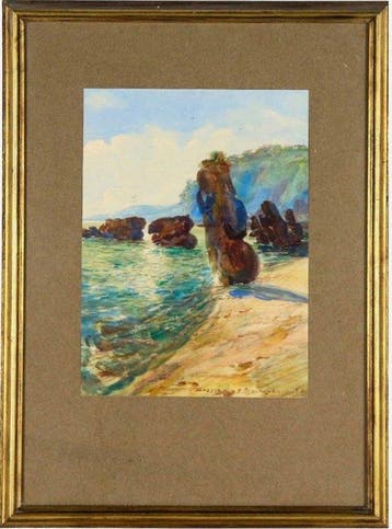 Eugenio Brandolisio (1879-1939) - Paesaggio marino