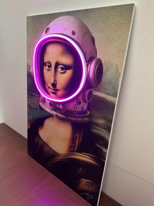 LEDMansion - Gioconda Astronaut Led Wall Art, Antiek en Kunst, Kunst | Designobjecten