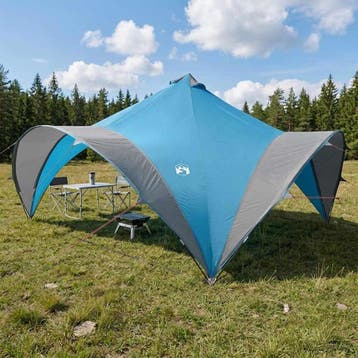 vidaXL Partytent met dak Blauw 500 x 500 x 350 cm Polyester, Verzenden, Nieuw