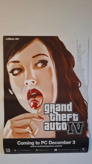 Grand Theft Auto IV - Poster promotie PLV origineel