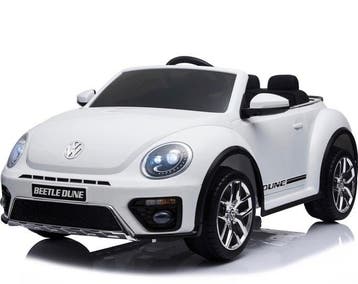 Volkswagen Beetle, 12 volt Kinder Accu Auto met rubberen ban, Ophalen of Verzenden