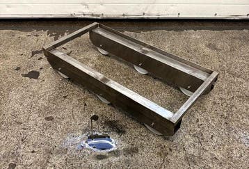 RVS Dolly, Wiel, Onderwagen B40 x D79 x H16cm