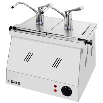 Verwarmde Sausdispenser | RVS | 2x 1/4 GN (2x 4.5L) |, Verzenden