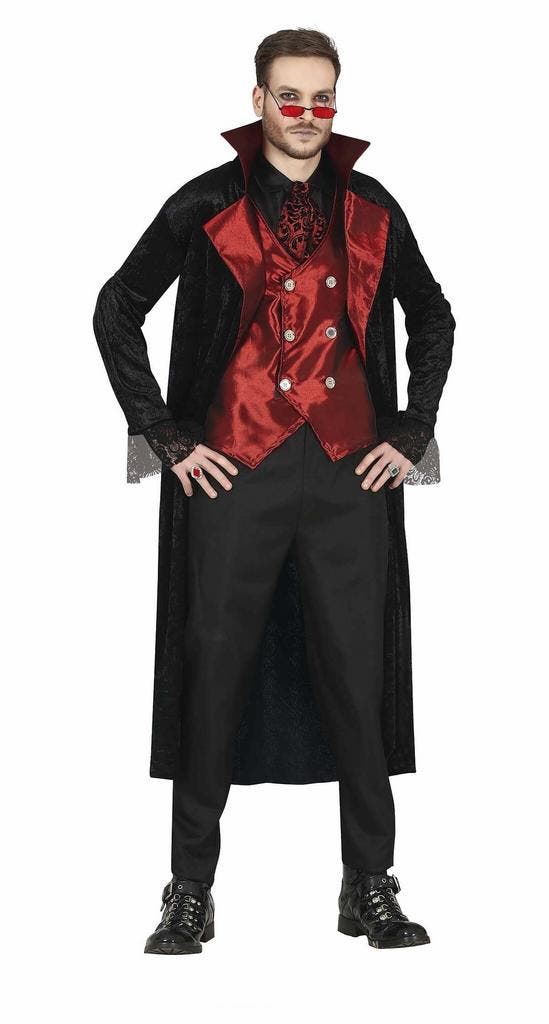 Vampier Halloween Kostuum Heren Rood, Hobby en Vrije tijd, Feestartikelen, Nieuw, Verzenden