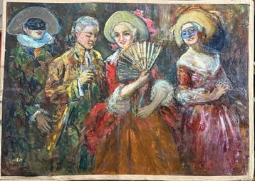 Vincenzo La Bella (1872-1954) - Festa in Maschera