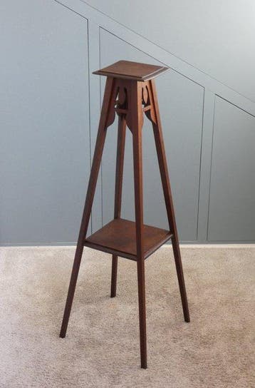 Plantentafel - Elegante Franse Bijzettafel - Eikenhout, Antiek en Kunst