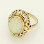 Bague - 14 carats Or jaune - Opale.