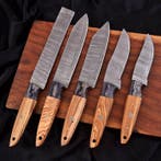 Keukenmes - Chefs knife - Handgemaakt gevouwen staal,