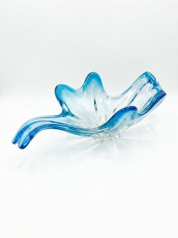 Centre de table - Verre de Murano - Turquoise - 40 cm, Antiquités & Art