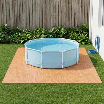 vidaXL Zwemgrondmat 40 st Hout 14,4 m² EVA Schuim, Tuin en Terras, Zwembaden, Verzenden, Nieuw