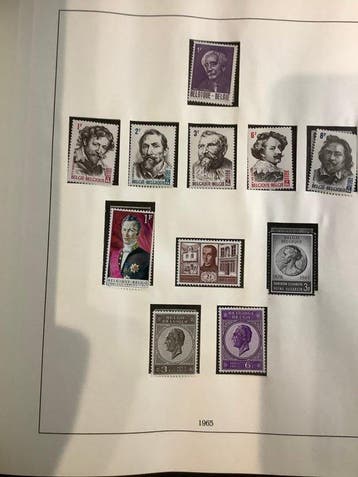 België 1965/1972 - mooi lot 1965/1972 in LINDNER album