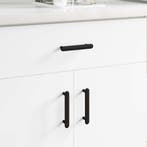 vidaXL Kast Handvat 12 pcs Zwart 121 x 16,6 x 28,3 mm IJzer, Verzenden, Nieuw