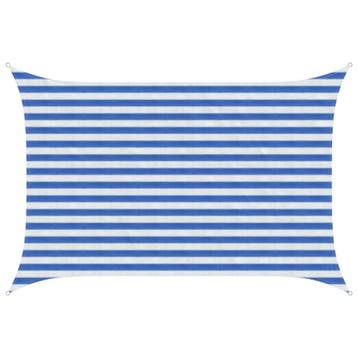 vidaXL Zonneschaduwzeil 2 x 3,5 m HDPE Rechthoekig Blauw en, Verzenden