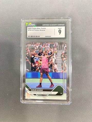 2025, 2026 Topps Topps Now Tennis Carlos Alcaraz Graded card, Nieuw