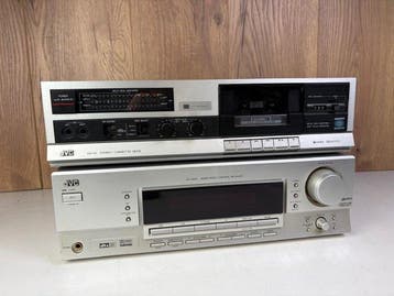 JVC - RX-5042 Receiver + KD-X1 Cassette Deck Stereoset, Nieuw