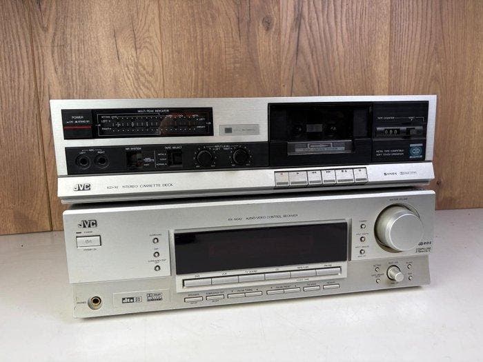 JVC - RX-5042 Receiver + KD-X1 Cassette Deck Stereoset, Audio, Tv en Foto, Radio's