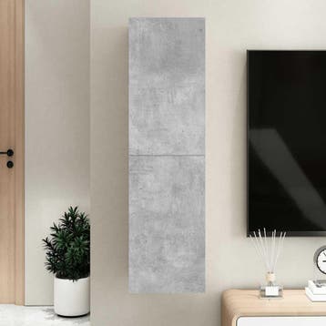 vidaXL Tv-meubel 30,5x30x110 cm bewerkt hout betongrijs, Verzenden, Nieuw