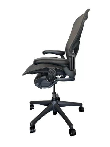 Herman Miller Aeron Graphite Posture Fit Full Option, Verzenden, Zwart, Zo goed als nieuw, Bureaustoel