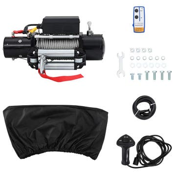 vidaXL Elektrische lier PVC Zwart, Verzenden, Nieuw