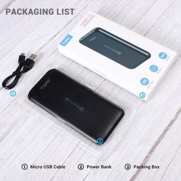 10.000mAh Externe Powerbank Noodaccu Batterij Oplader, Verzenden
