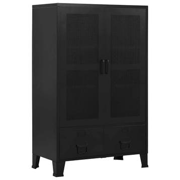 vidaXL Kantoorkast met gaasdeuren industrieel 75x40x120 cm, Huis en Inrichting, Verzenden, Nieuw