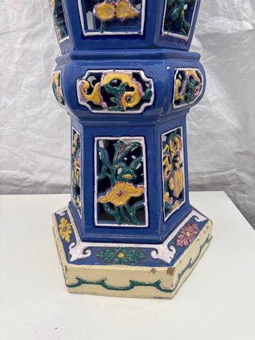 Jardinière - Porselein - Porseleinen plantenzuil
