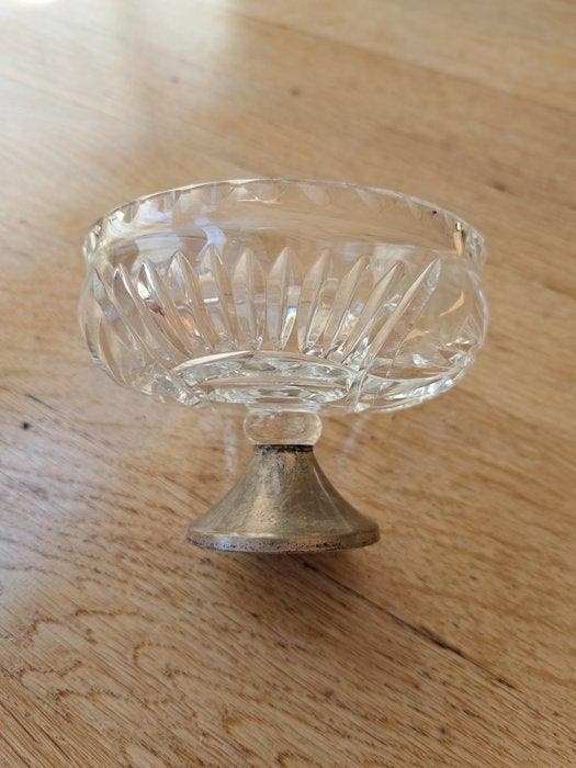 C. Buys - Plateau - Argent 835 - Coupe à bonbons en cristal, Antiquités & Art, Antiquités | Argent & Or