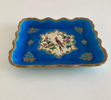Longwy - Schotel - Creamware - Emaux de Longwy Frankrijk