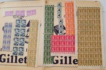 Frankrijk 1934/1944 - Oud reclame-ordner van GILLETTE voor, Gestempeld