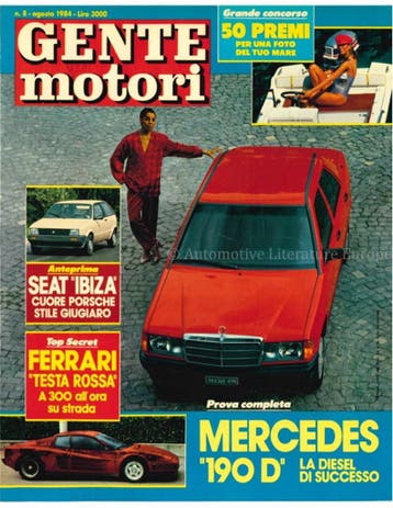 1984 GENTE MOTORI MAGAZINE 08 ITALIAANS, Ophalen of Verzenden, Nieuw